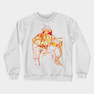 Muddy playing guitar red Crewneck Sweatshirt